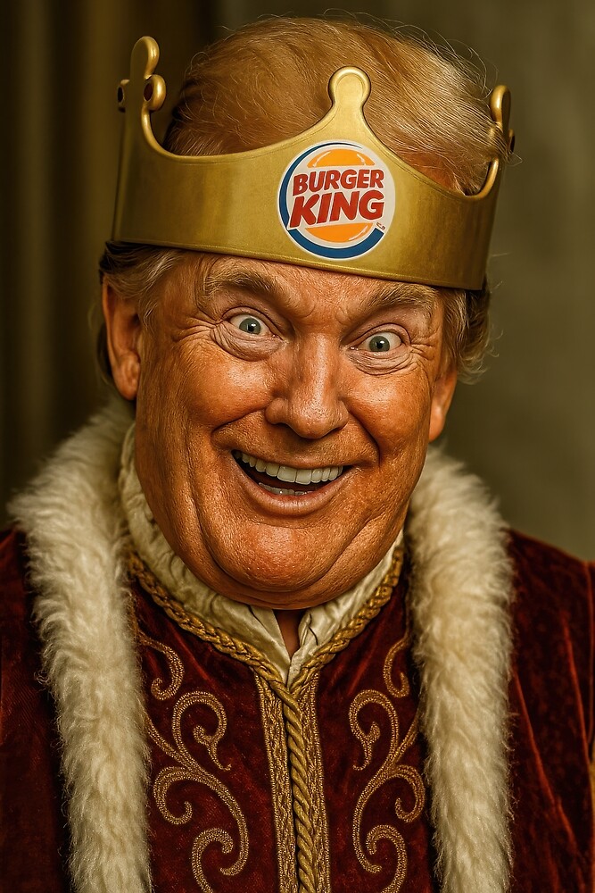 The Burger King of Mar-a-Lardo political satire design